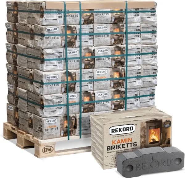 Rekord Braunkohlebriketts 1.000kg Palette