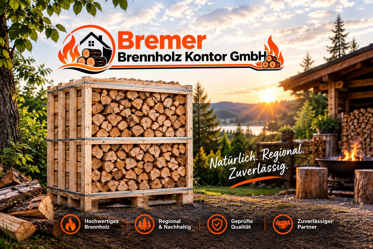 Kaminholz Buche-Hainbuche kammergetrocknet auf Palette