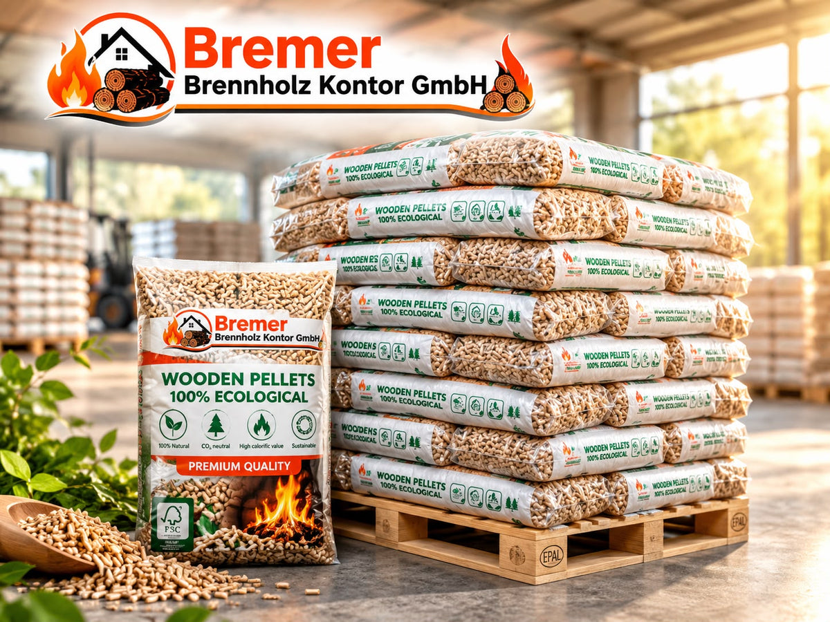Holzpellets ENplus A1 6 mm – 66 × 15 kg (990 kg) – Weichholz